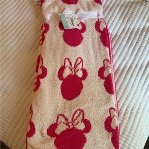 Minnie Mouse hot pink fuzzy throw